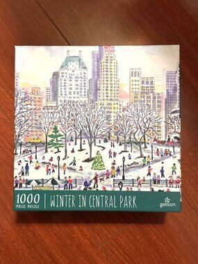 Michael Storrings Winter In Central Park 1000 Piece Puzzle by Galison 20"x 27"